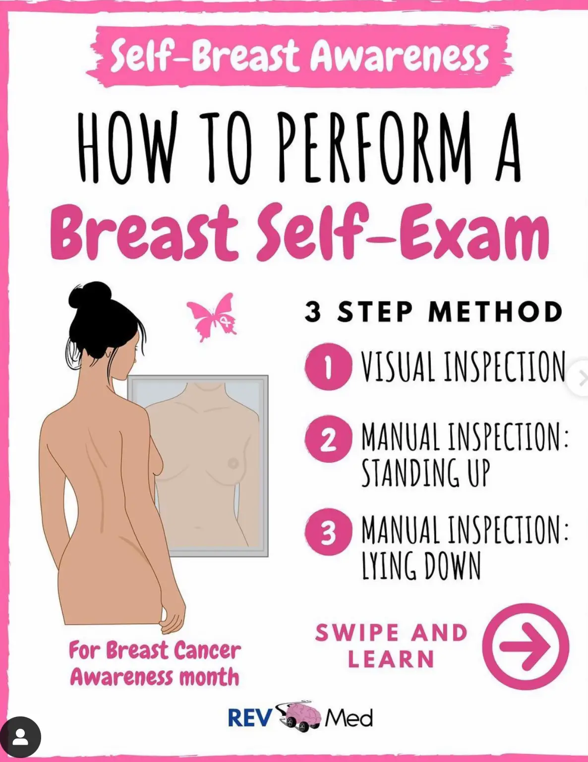 Hey, ladies! I just wanted to remind all of you that breast self-exams are  VERY important, and that you shouldn't just check yourself during breast  cancer awareness month. Here's a picture of