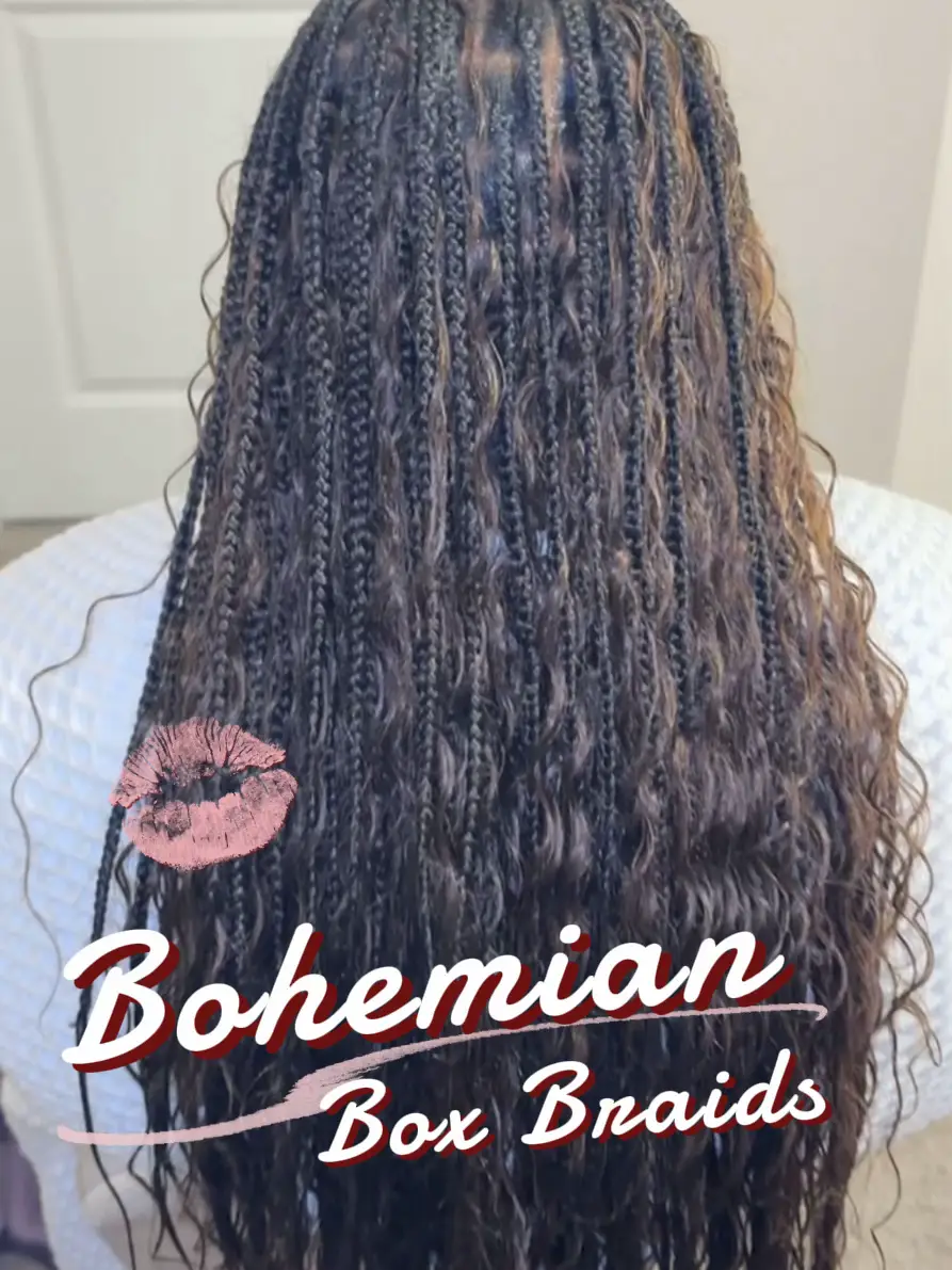 lets get into the fall colorsssss🍂 #bohemianbraids #fyp, bohemian  knotless braids with color