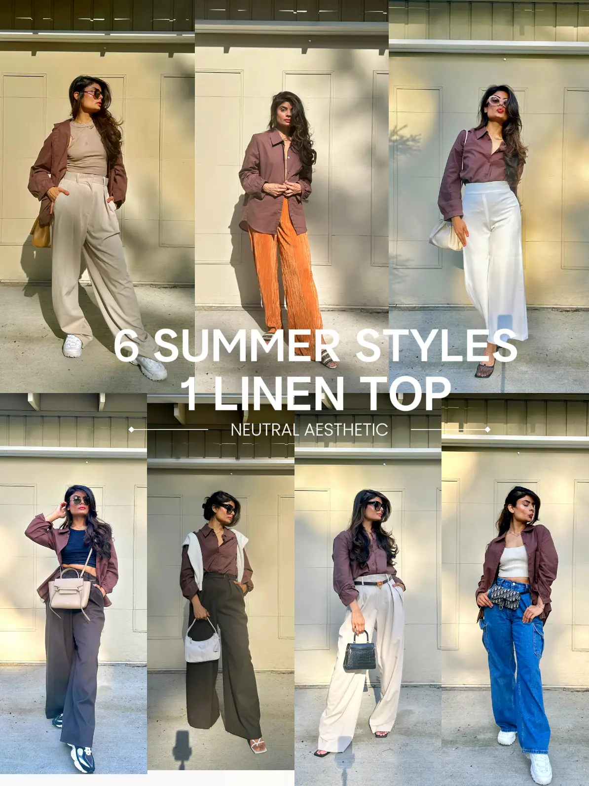 How to Style a Brown Linen Top - 6 Ways 🤎