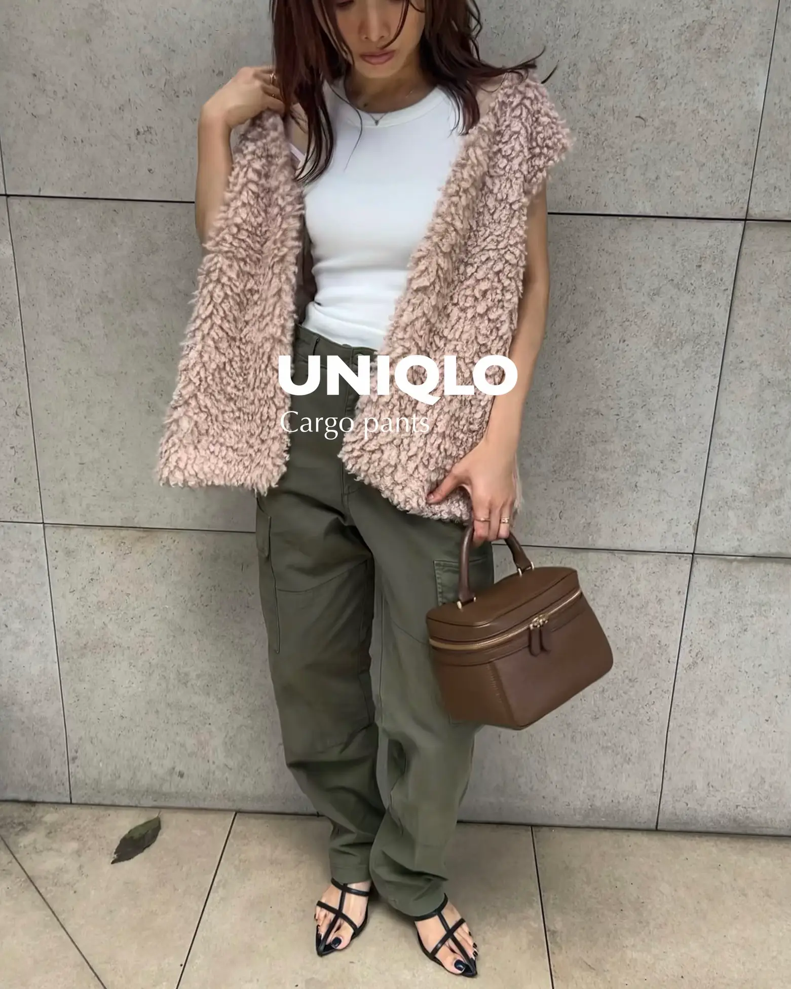 UNIQLO 】カーゴパンツにファーベスト合わせて秋意識🍂コーデ