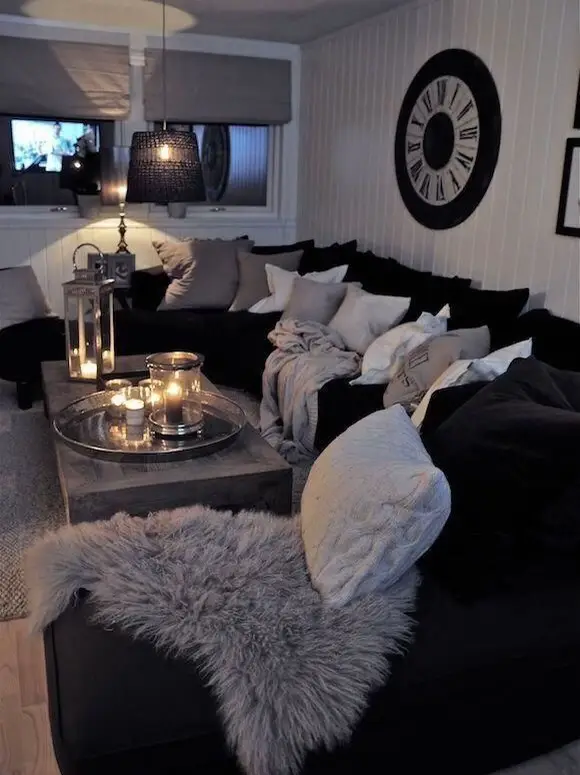 Grey and deals black room decor