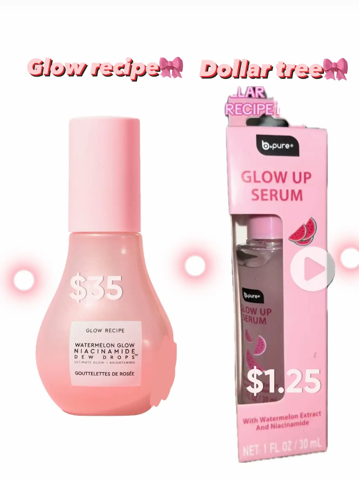 Glow recipe 2025 dollar tree dupe