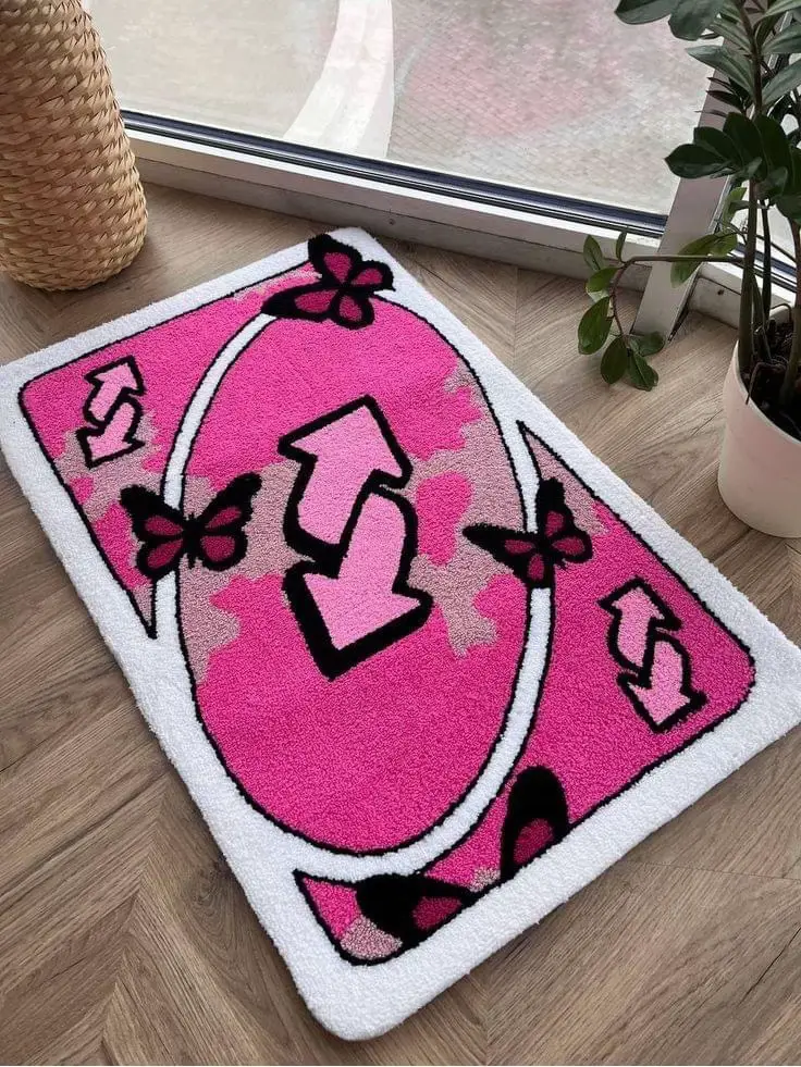  FanC Guy Hello Lovely Soft Preppy Bathroom Decor Hot Pink  Bathroom Rugs Water Absorbent Shower Rug Microfiber Cute Funny Bath Mat ( Pink) : Home & Kitchen