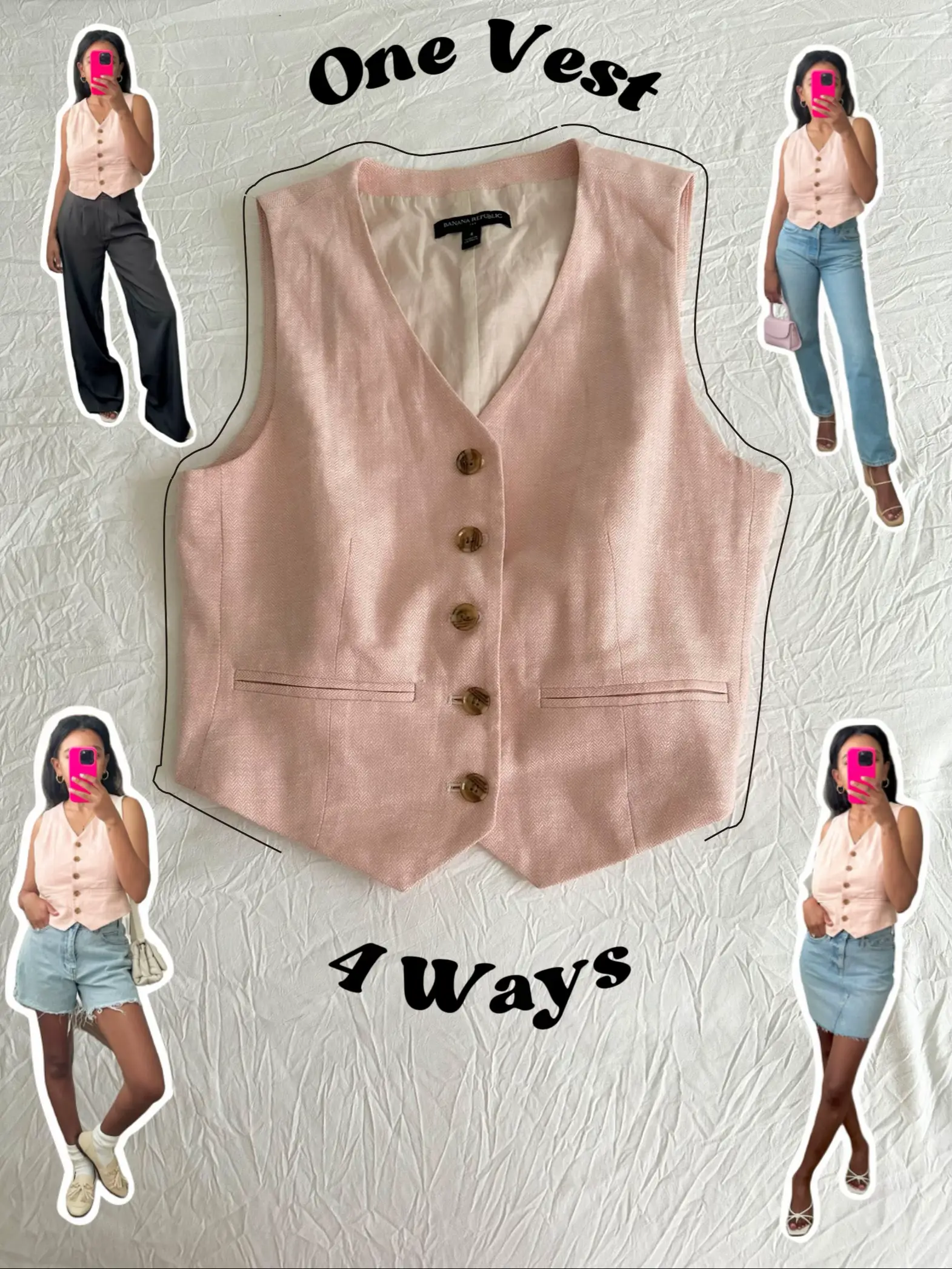 Pink vest outfit hotsell