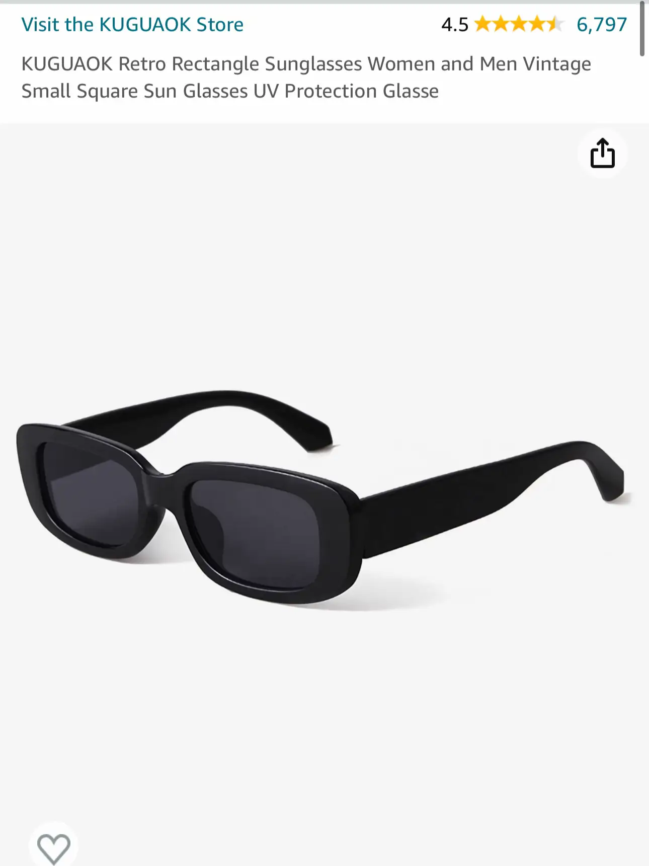 KUGUAOK Retro Rectangle Sunglasses Women and Men Vintage Small Square Sun  Glasses UV Protection Glasse