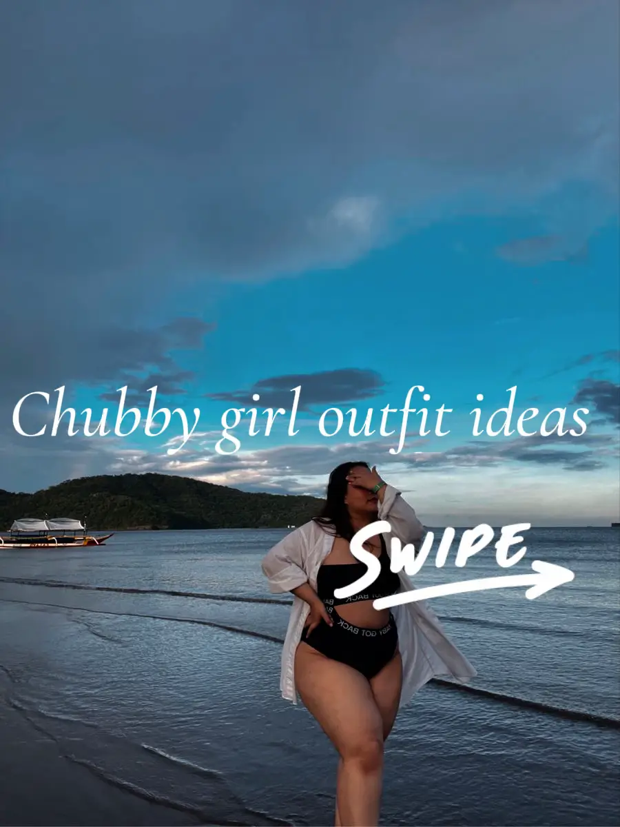 Outfit idea for chubby girls #outfitideas #outfitinspo #chubbyoutfit #