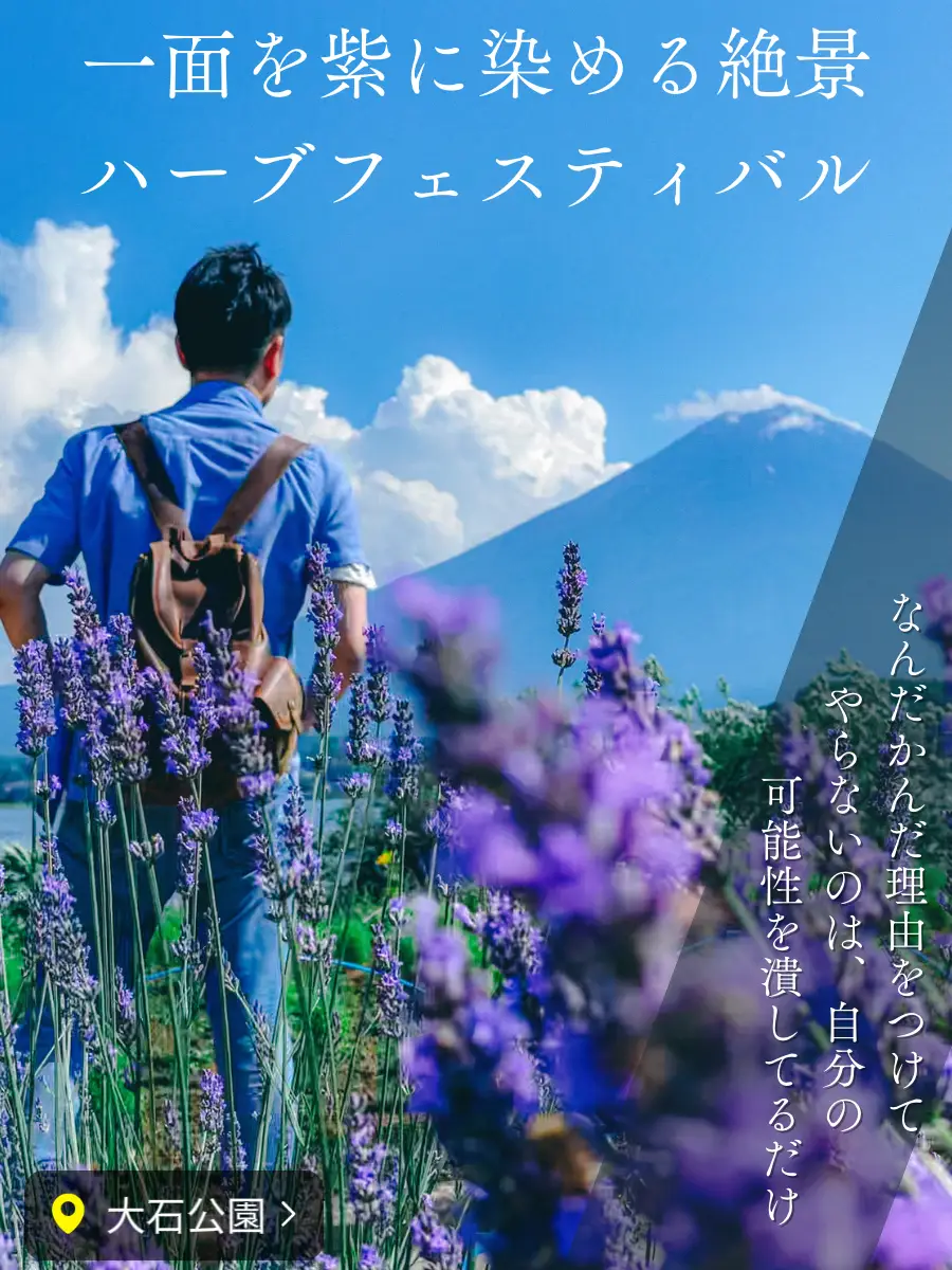 [Yamanashi · Kawaguchi] Superb view that dyes one side purple spreads