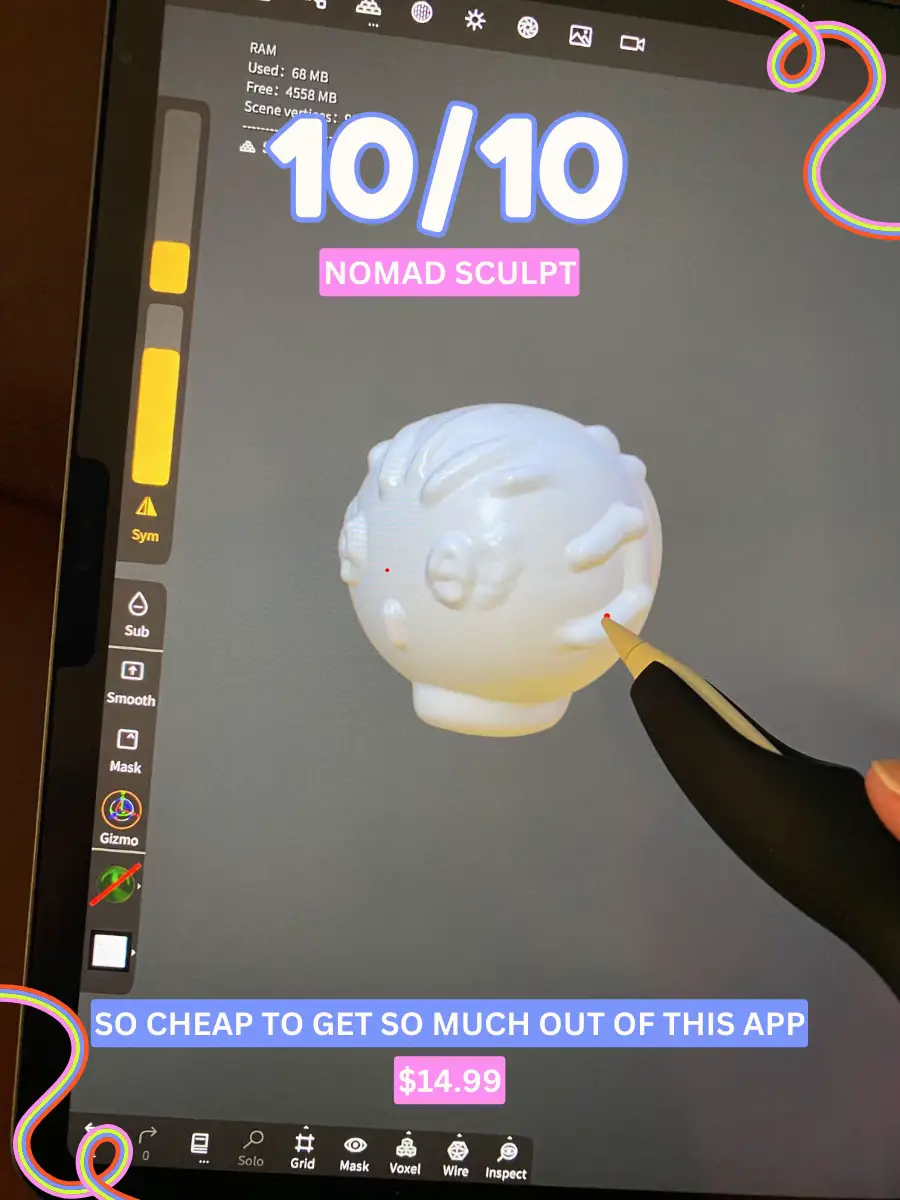 How to make objects g low in nomad sculpt. : r/NomadSculpting