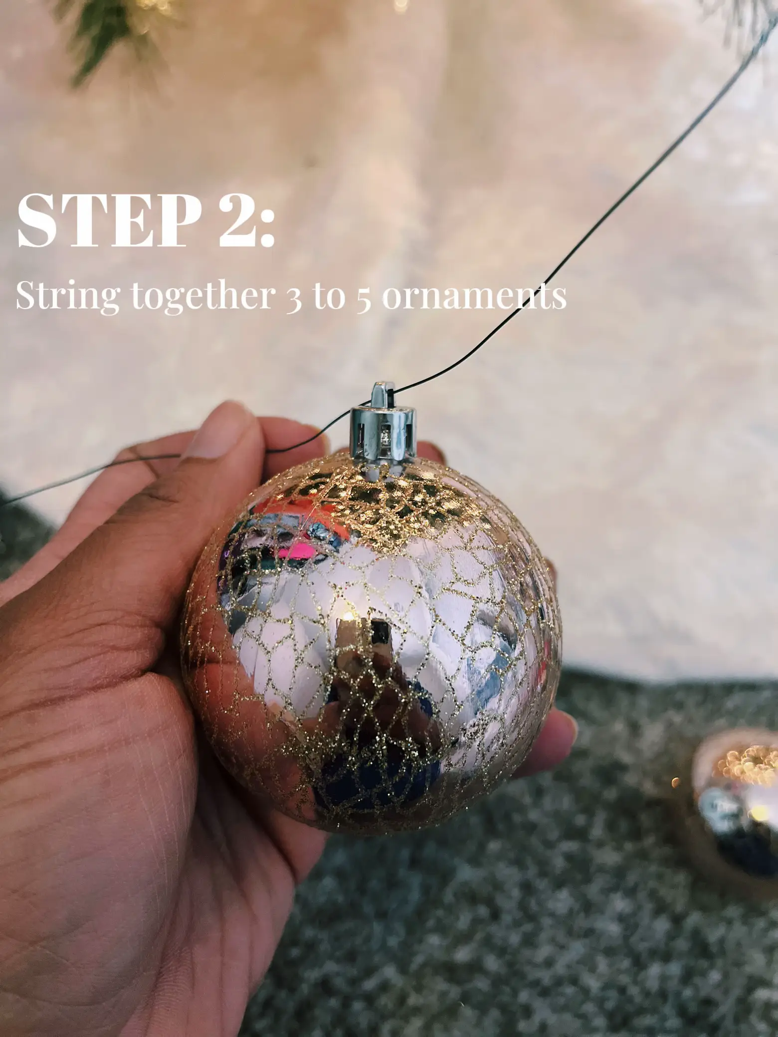 DIY String Christmas Ornaments