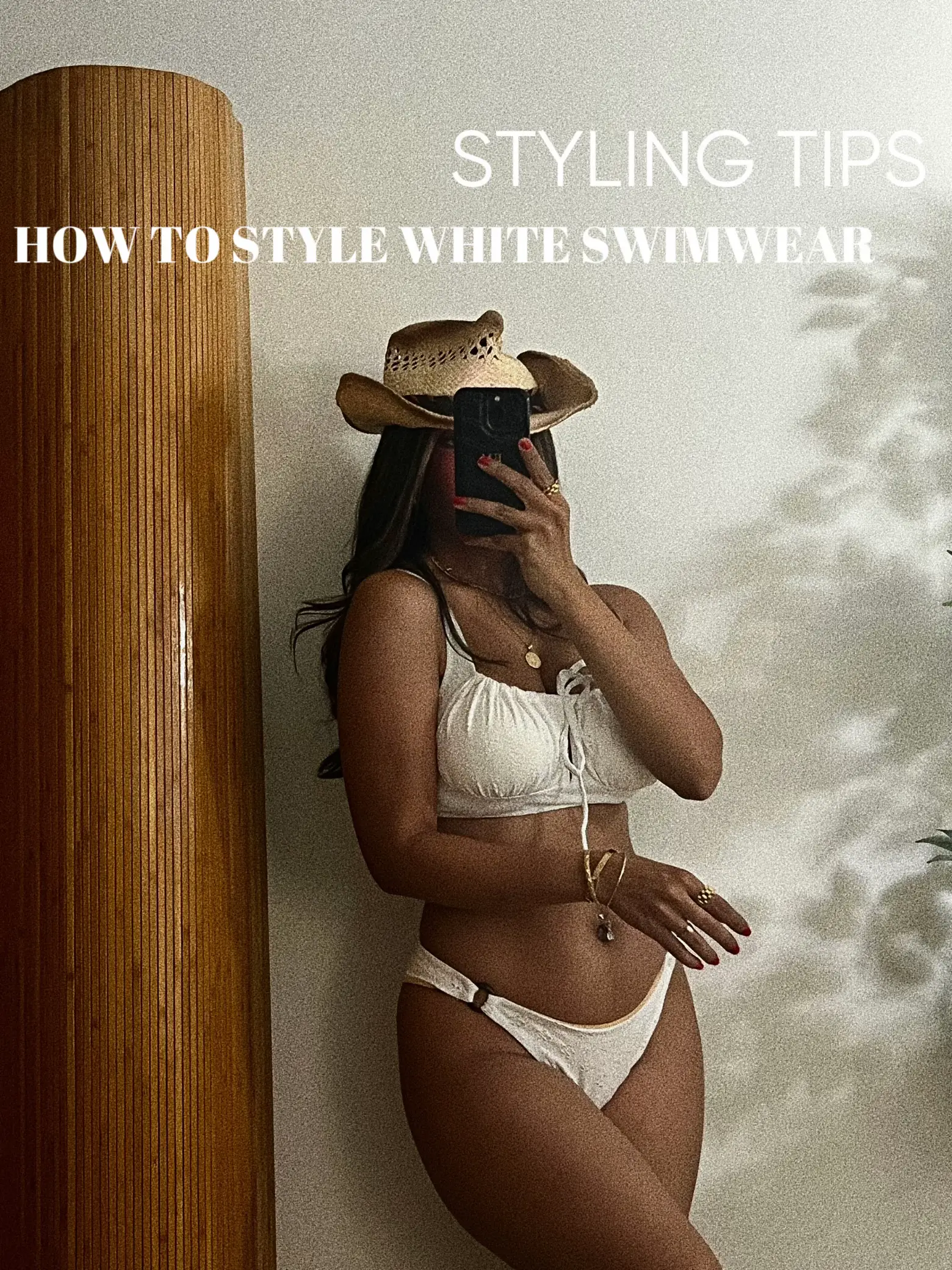 Beach Fashion - White swimwear bikini