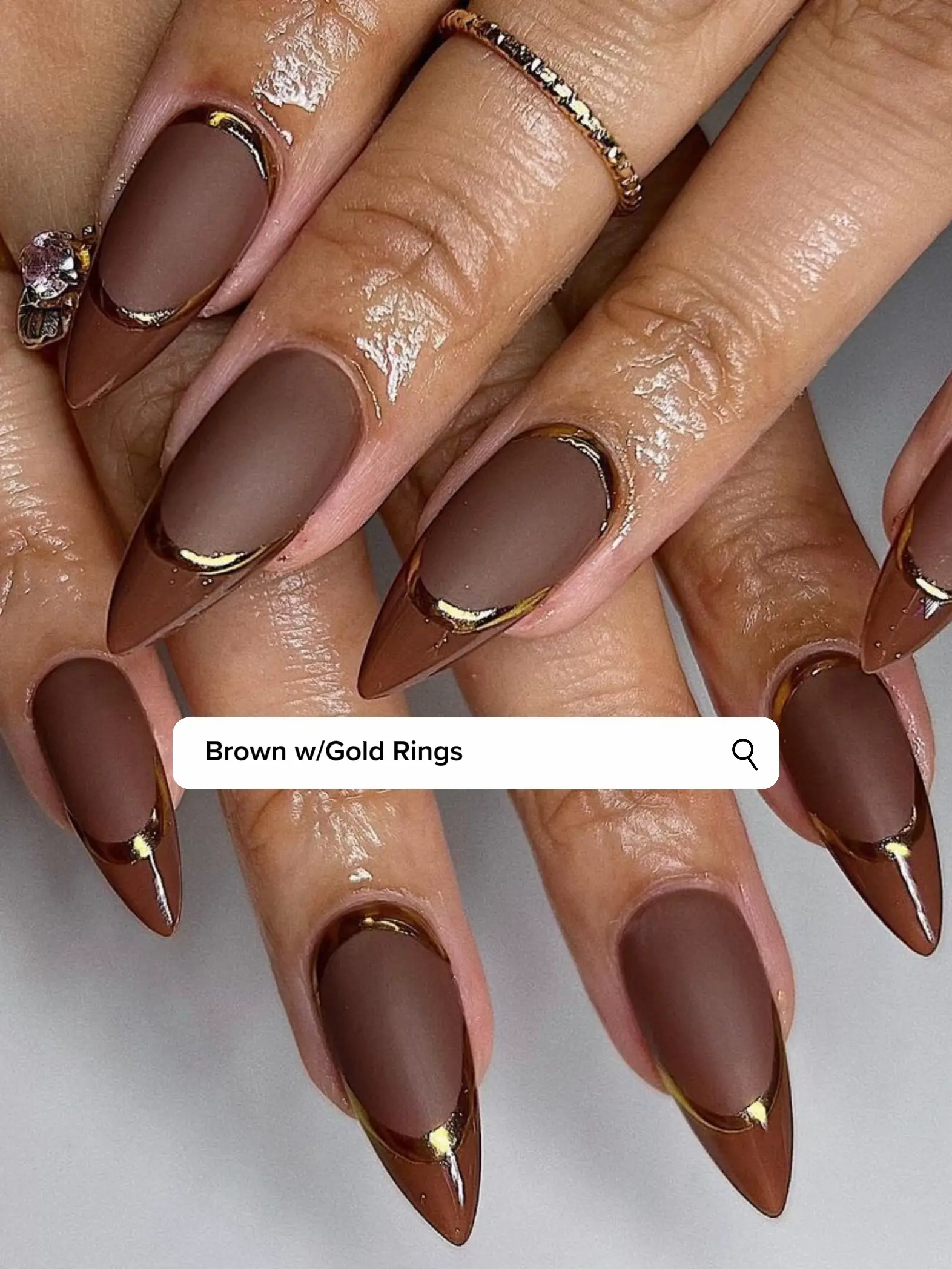 20 top Brown and Gold Glitter Nails ideas in 2024