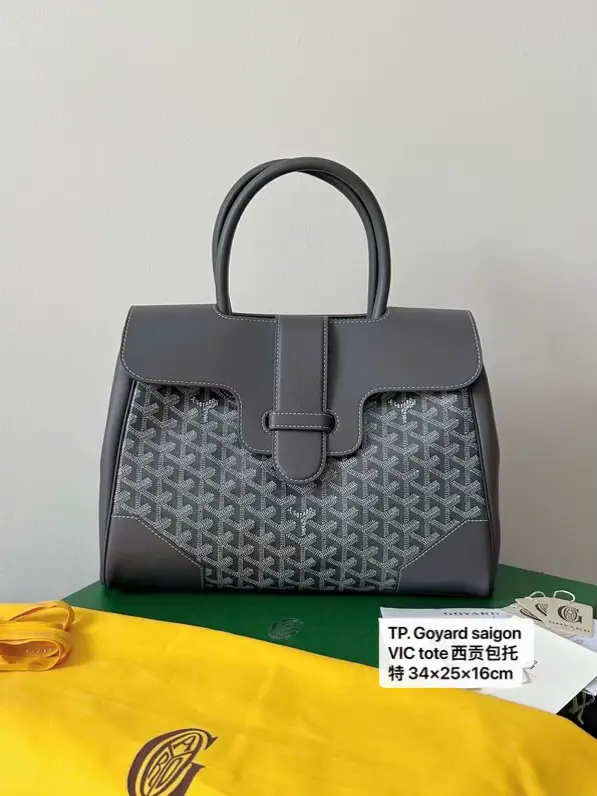 Goyard Tote St Louis Hunter Green Chevron Bag GM