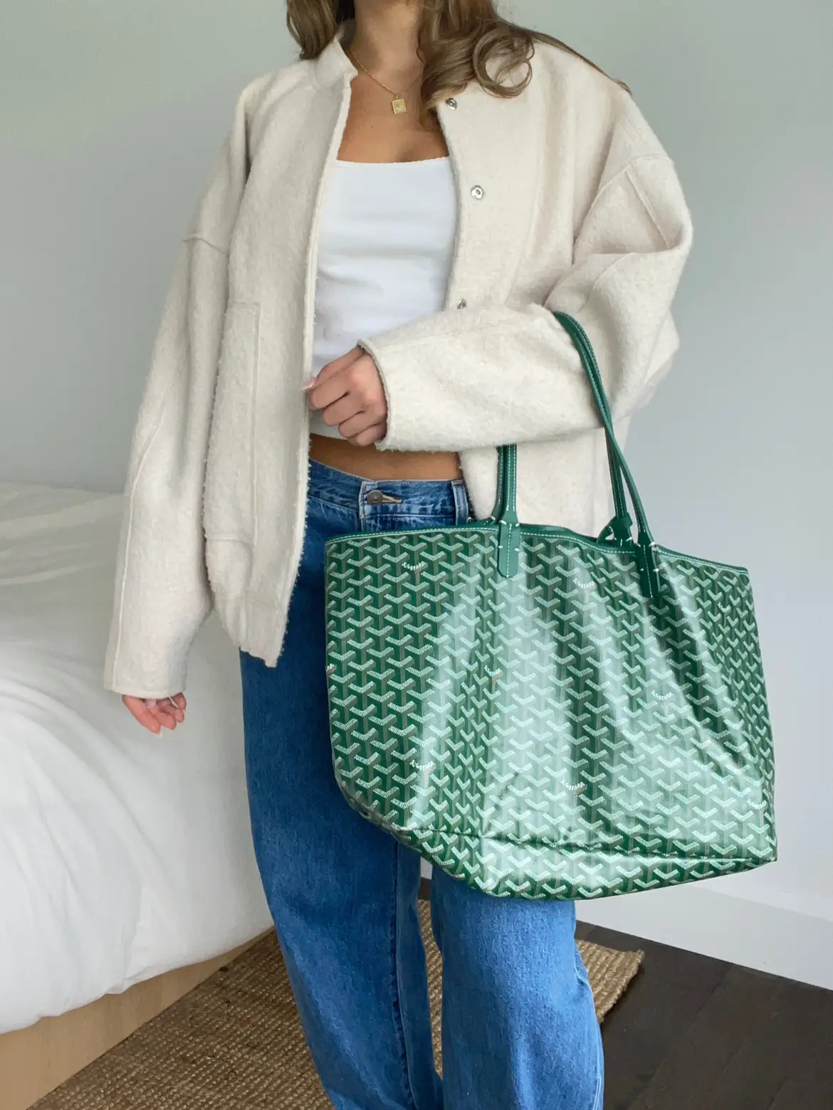 Goyard Saint Louis Tote GM GreenGoyard Saint Louis Tote GM Green - OFour