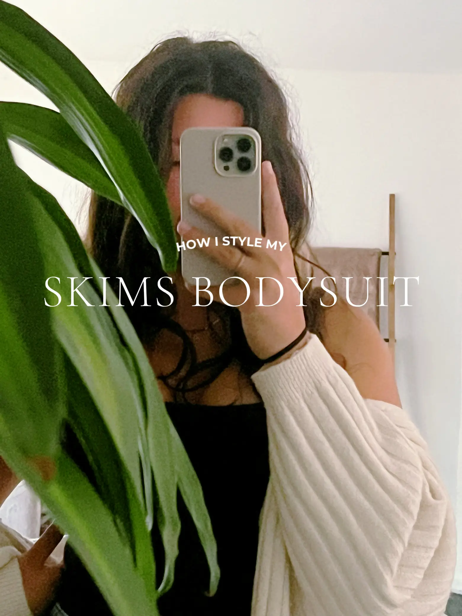 styling my @SKIMS sculpt bodysuit, absolutely love this thing