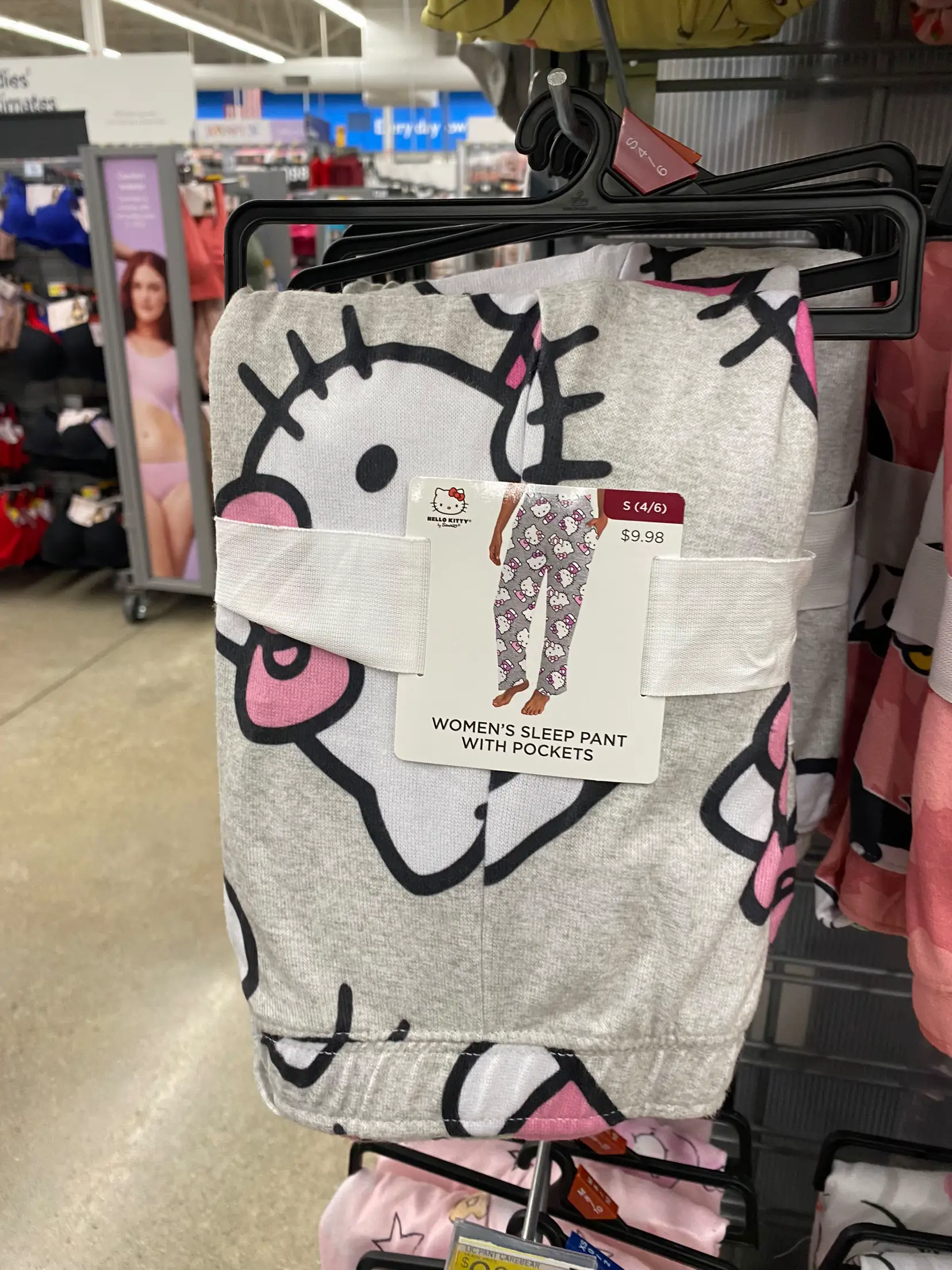 Hello Kitty fuzzy pajama pants at on walmart online?!?!? What?!? #fyp