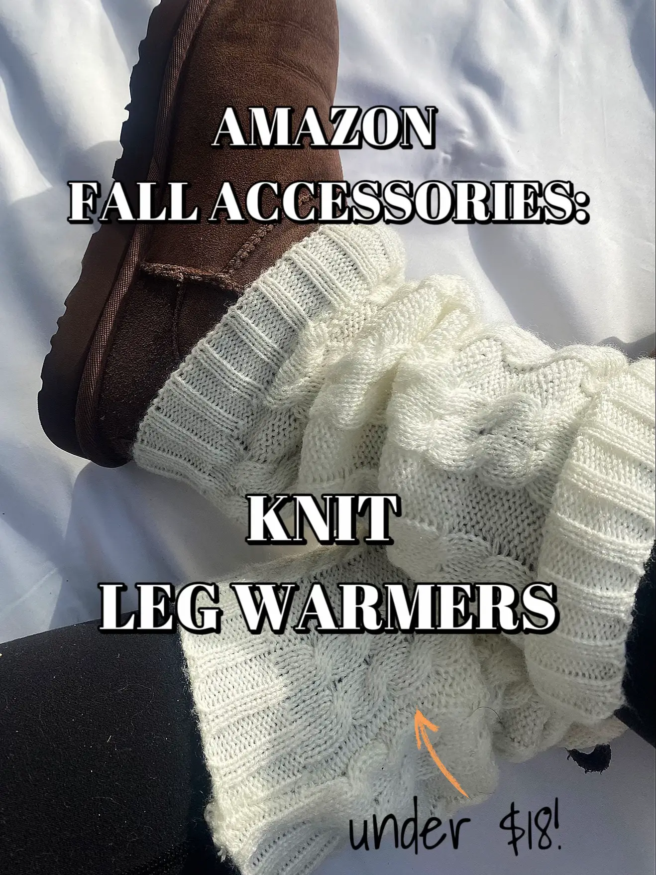 American Trends Leg Warmers Y2k Kawaii Long Cute Knit Leg Warmers