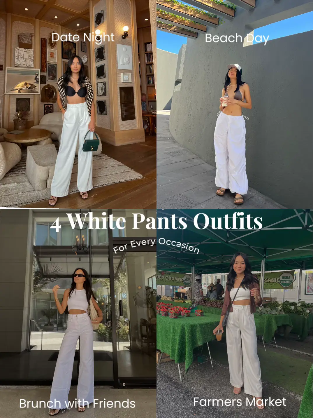 4 White Pants Outfits: For Every Occasion