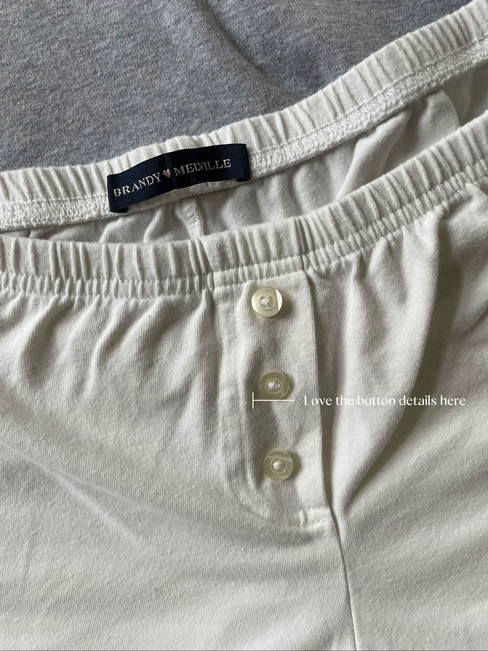 BRANDY MELVILLE Grey Long Sleeve 3 Button Henley Top Junior Size OS