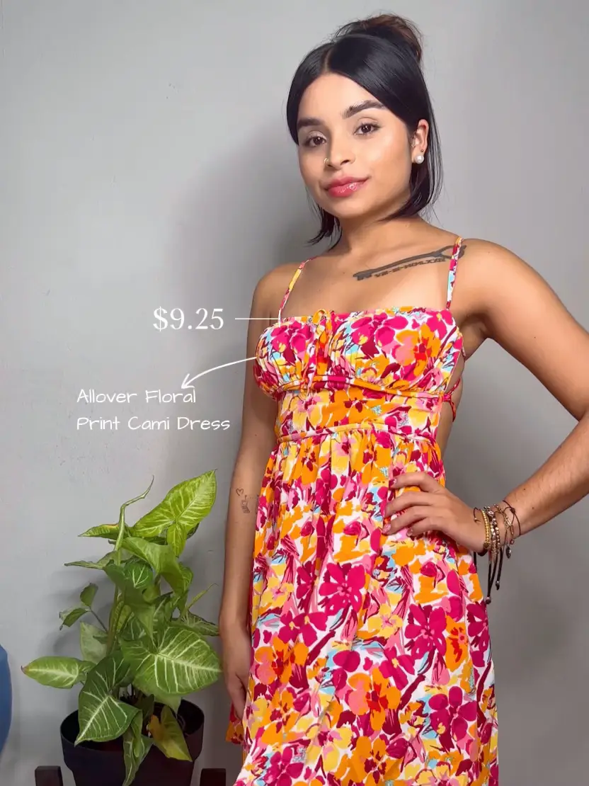 SHEIN VCAY Summer Women Allover Floral Print Cami Long Dress