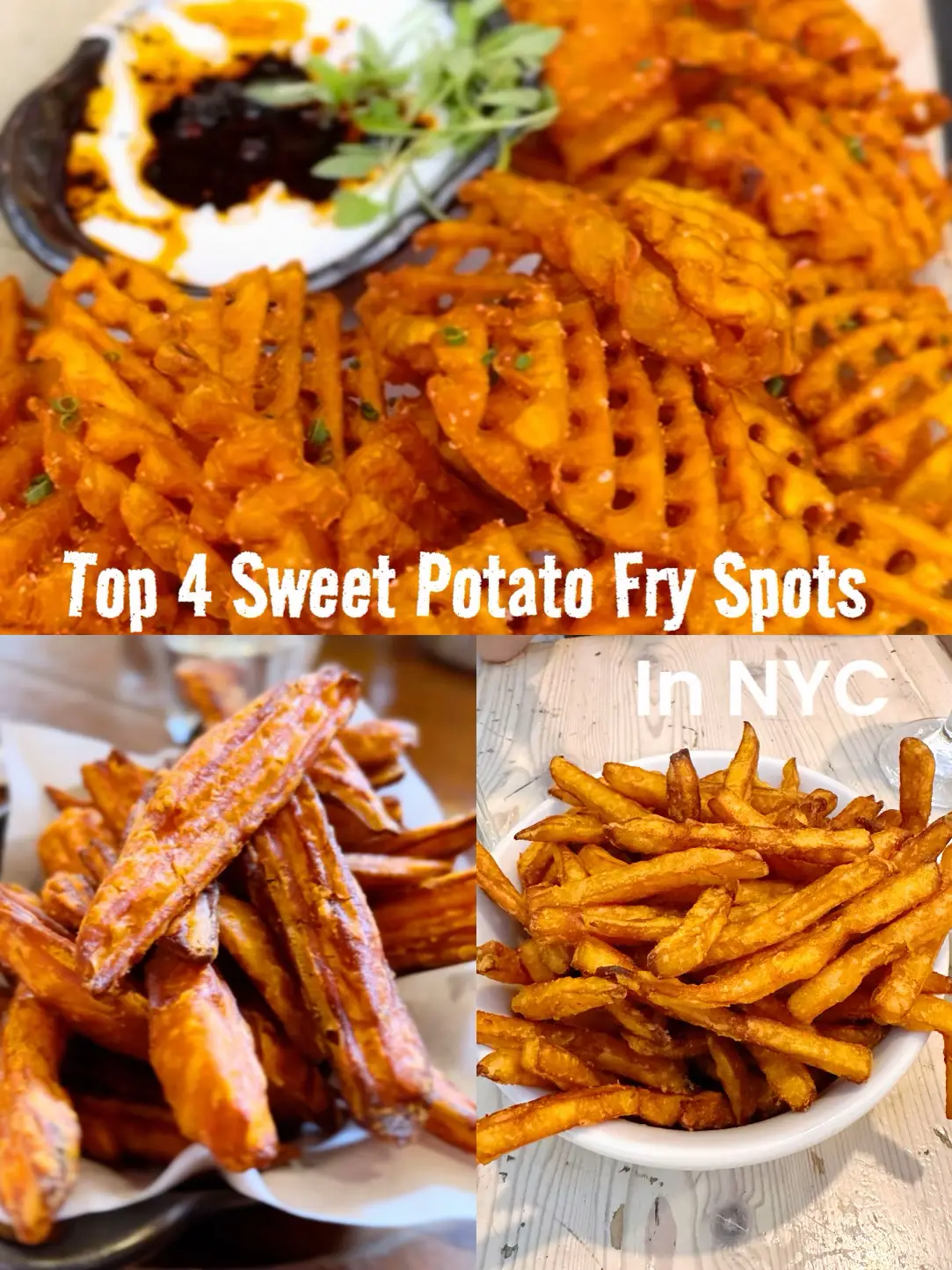 Top 4 Places to Get Sweet Potato Fries in NYC 🍟 Gallery posted by Jaclyn Bendt Lemon8