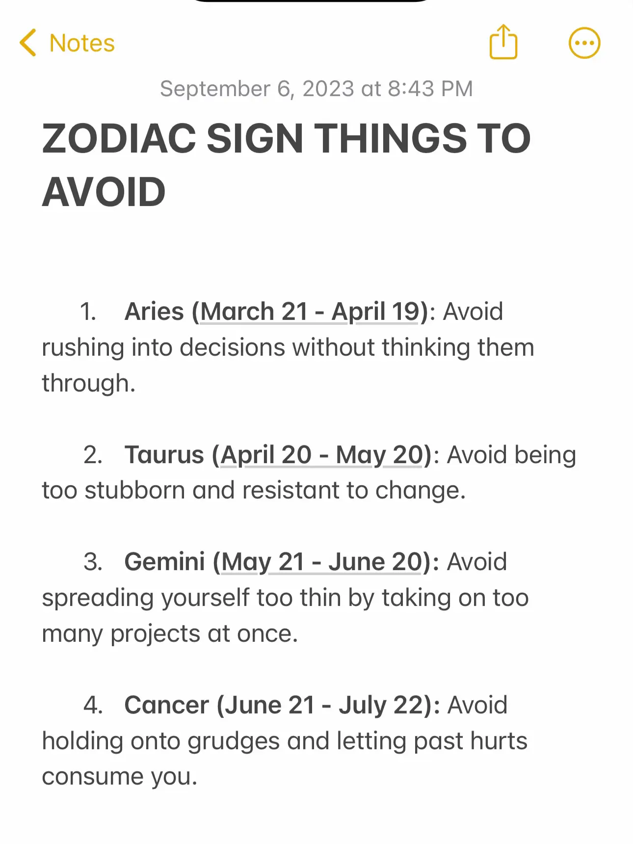 ZODIAC SIGN THINGS TO AVOID Gallery posted by itsruby Lemon8