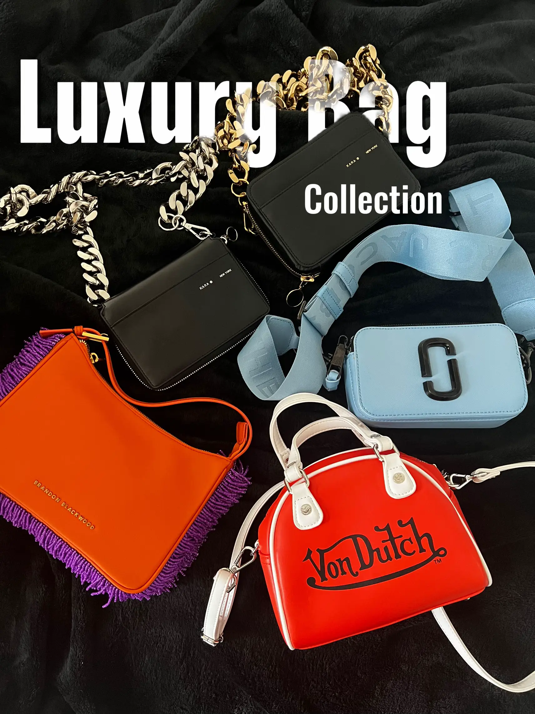 Glamaholic Lifestyle medium red bucket bag and compact wallet