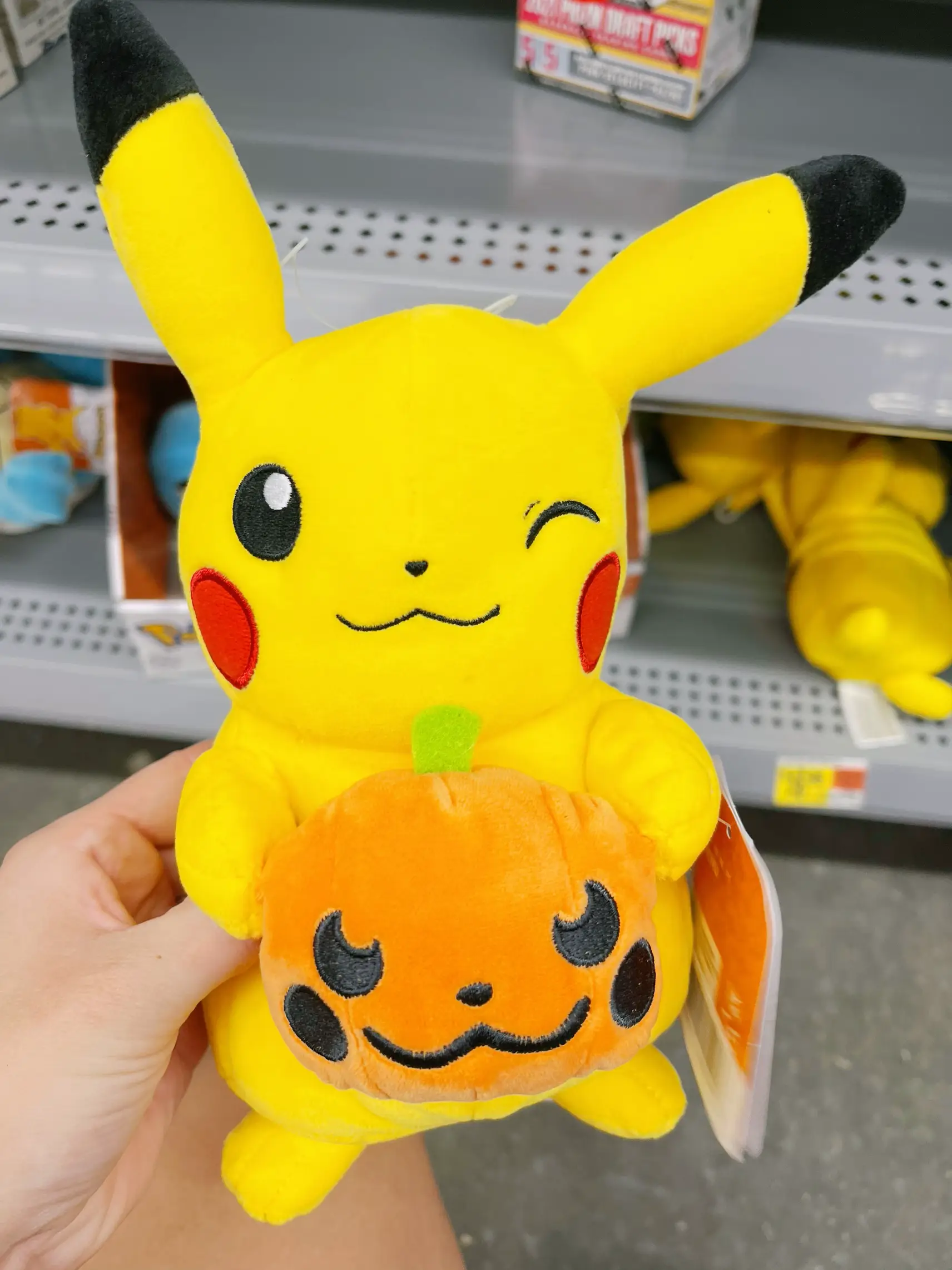 Pokémon Tricks & Treats 2023: Pikachu Wearing Pumpkin Costume Plush - 8 ¼  in.