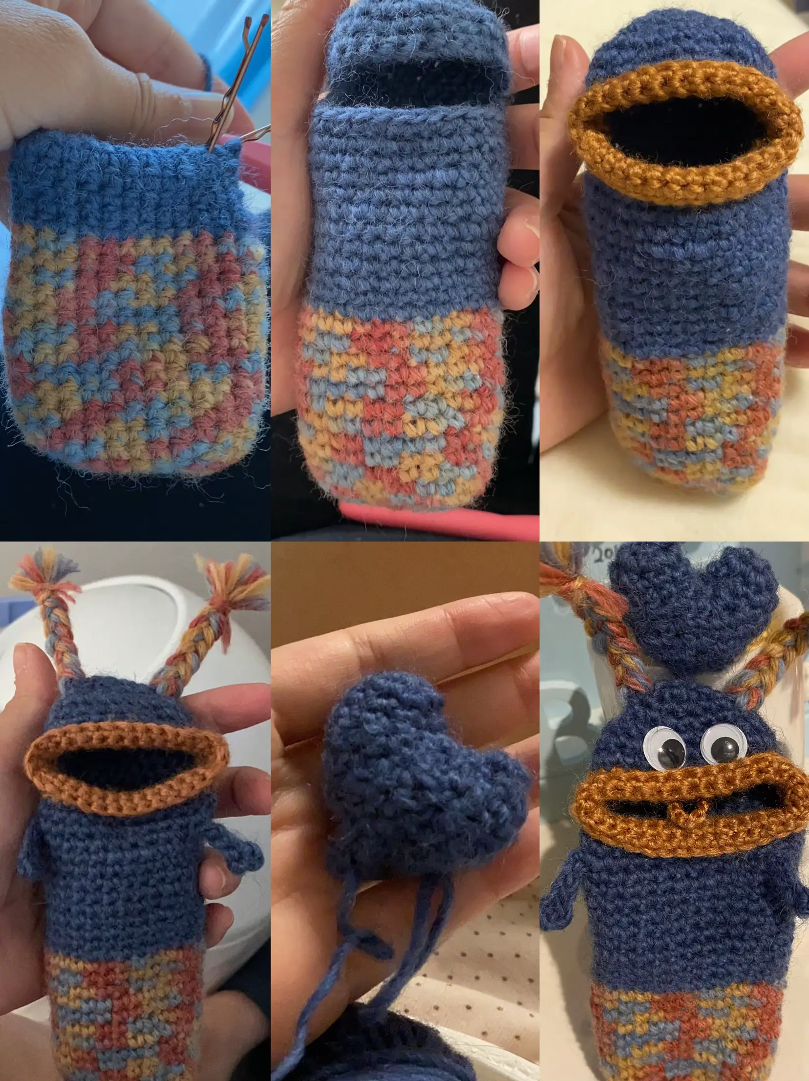 ぷっくりな動物たち』ハンドメイド かぎ針編み かぎ編み モチーフ リース糸 - 各種パーツ