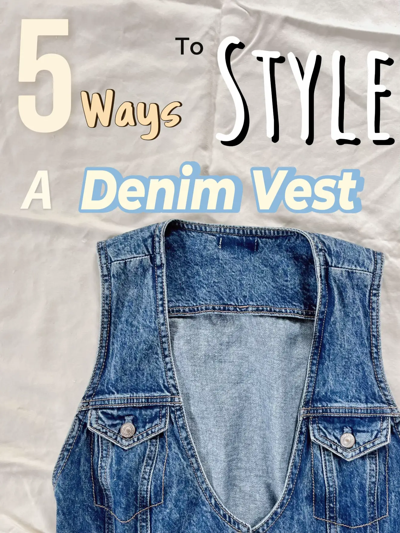 Denim vests near me best sale