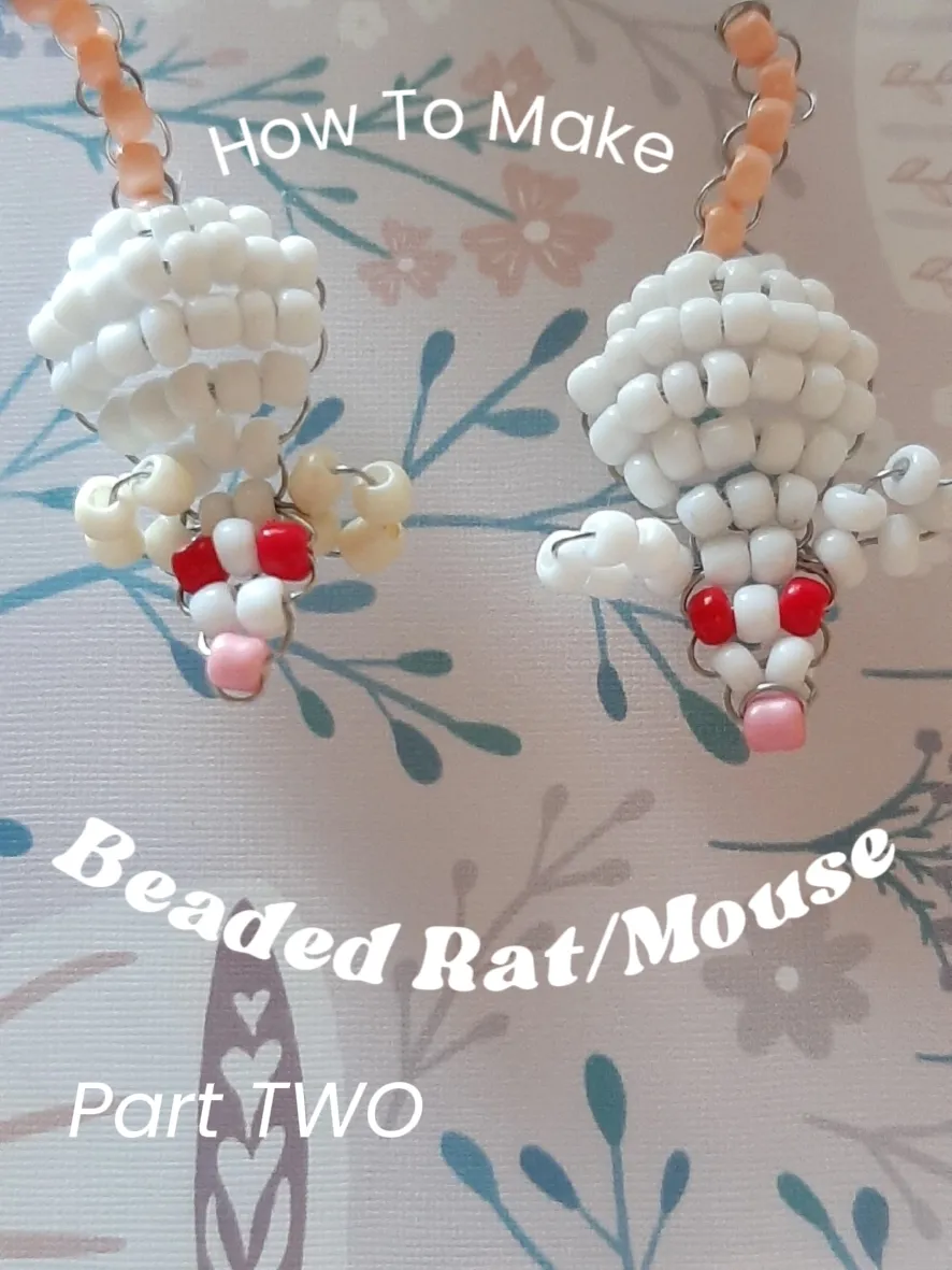 Mouse/rat Beaded Keychain 