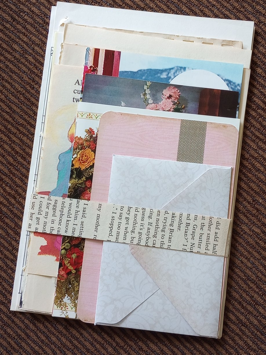 A Mixed Variety of Junk Journal / Scrapbooking and Crafts Ephemera  Including Craft Book and Glue Tape. 