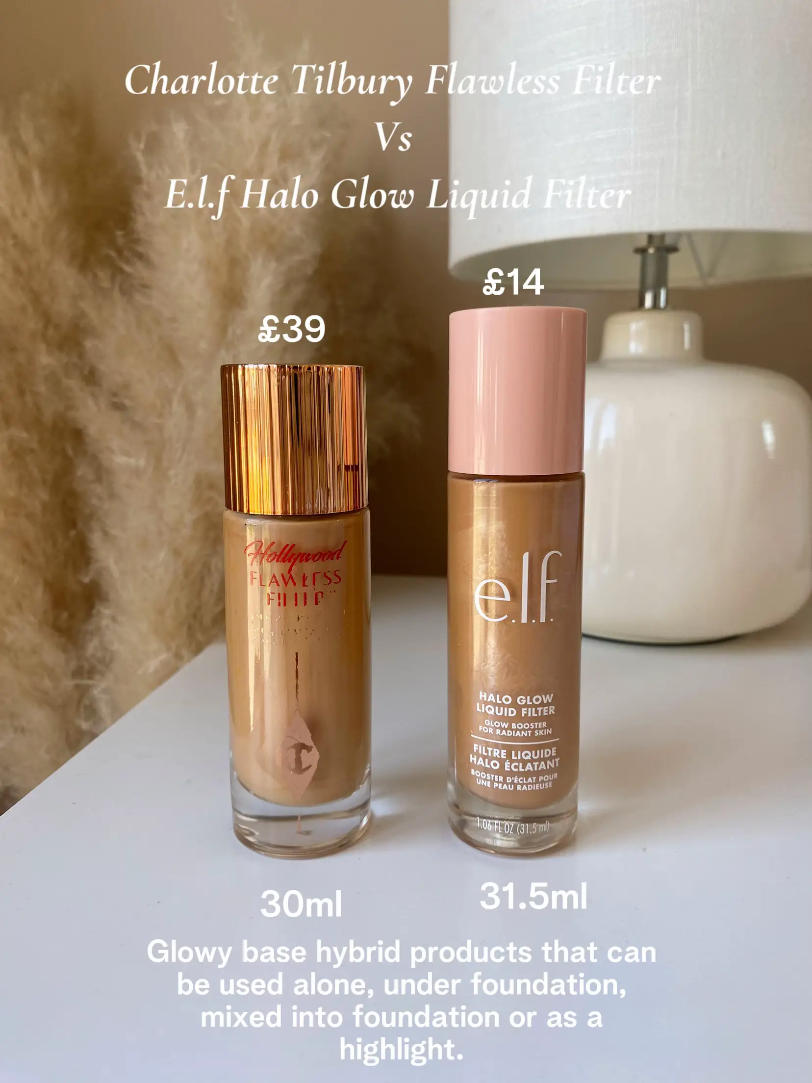 e.l.f. Halo Glow Liquid Filter, 4 Medium, 1.06 fl oz