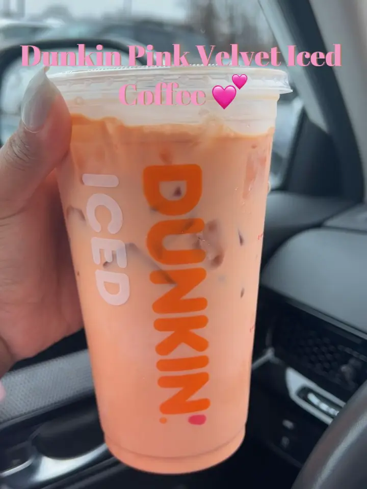 Dunkin Pink Velvet Iced Coffee 💕☕️ Video published by Choyce Lemon8