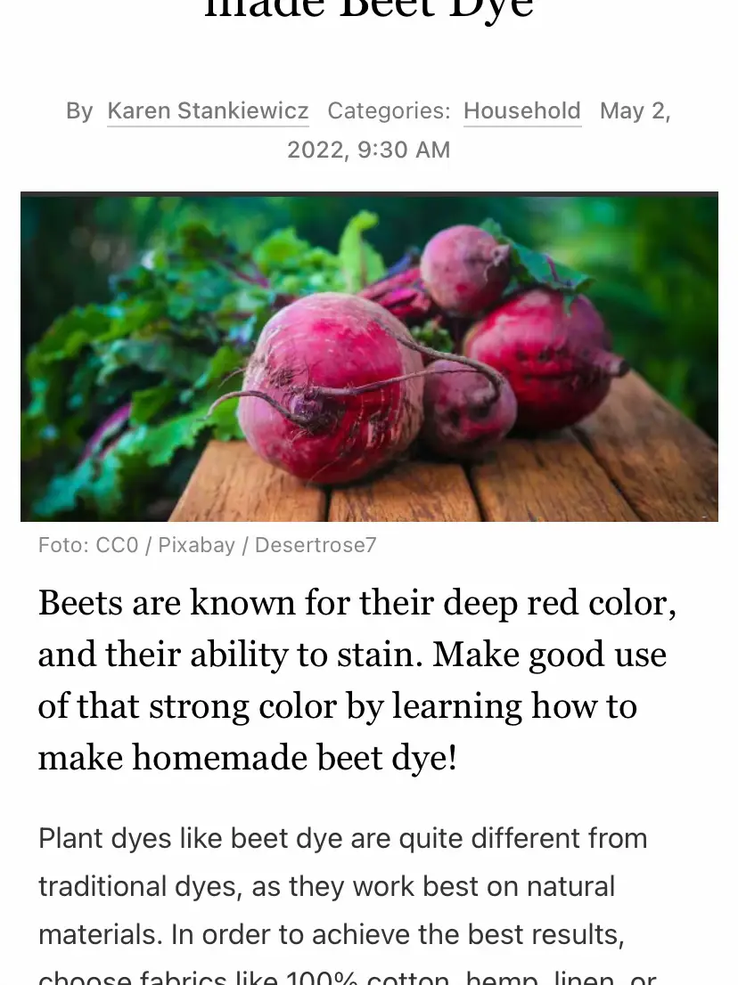 Dyeing With Beet Juice: How To Make Dye With Beets For Fabric