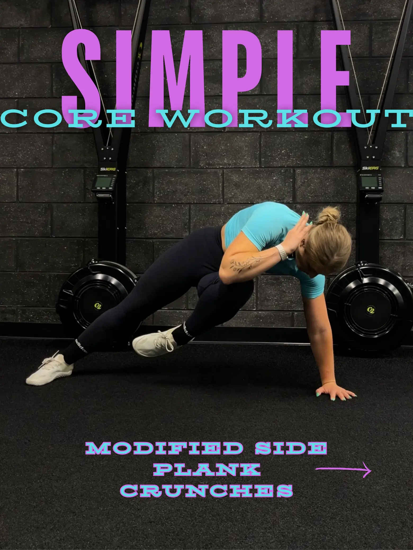 Modified side plank crunch sale