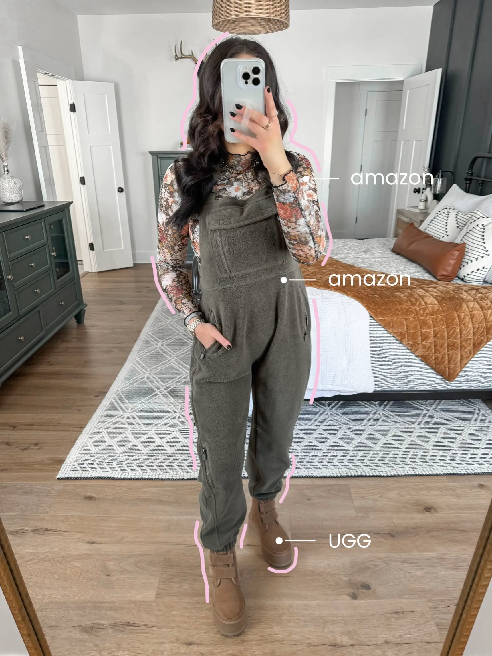 Trying on this cute + casual jumpsuit from  as a size 14! 🤍🌾✨