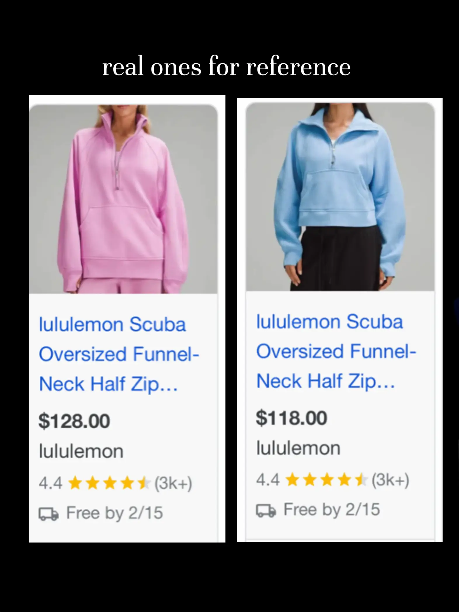 LU Womens Pink Scuba Half Zip Half Zip Sweatshirt Womens Designer