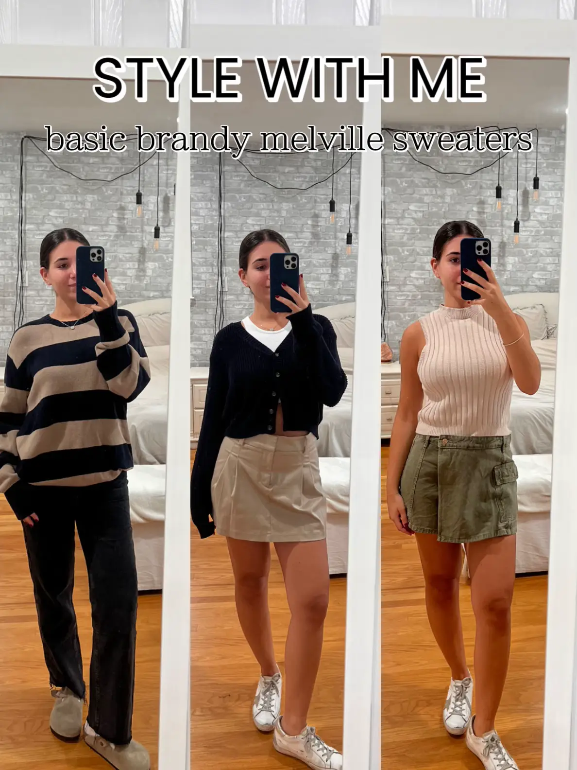 styling basic brandy melville sweaters