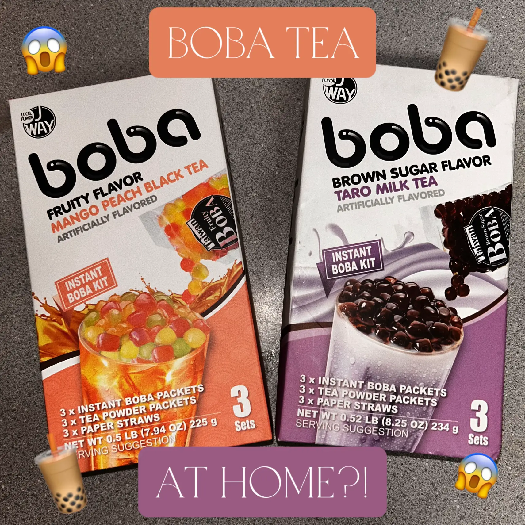 J Way Instant Boba Kit Classic Milk Tea Black Tea Variety - 8.25oz : Target