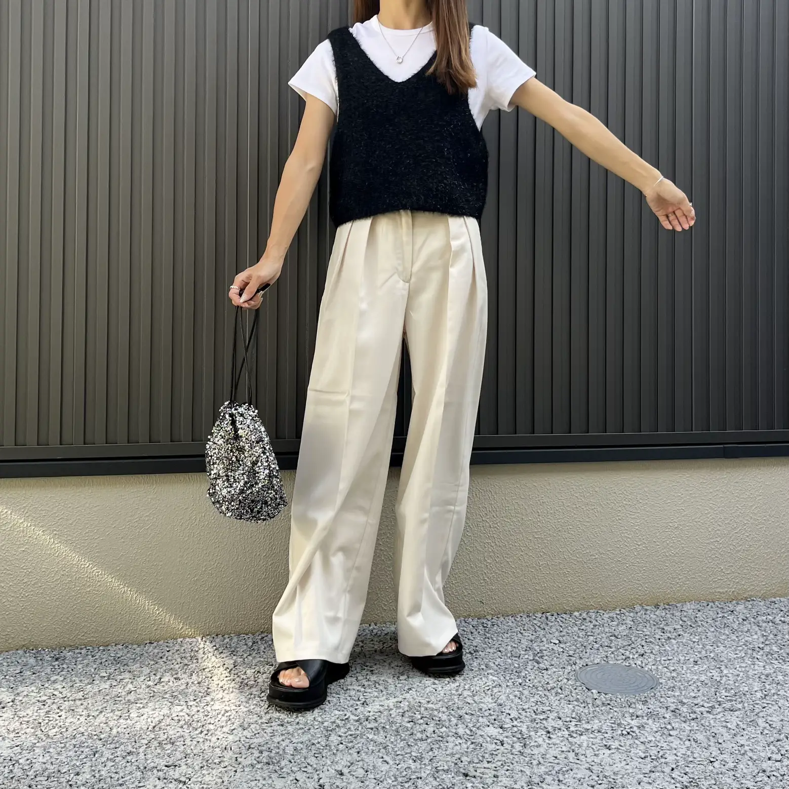 cygne シーニュ フロントボタンビスチェ Nelly ホワイト（cygne
