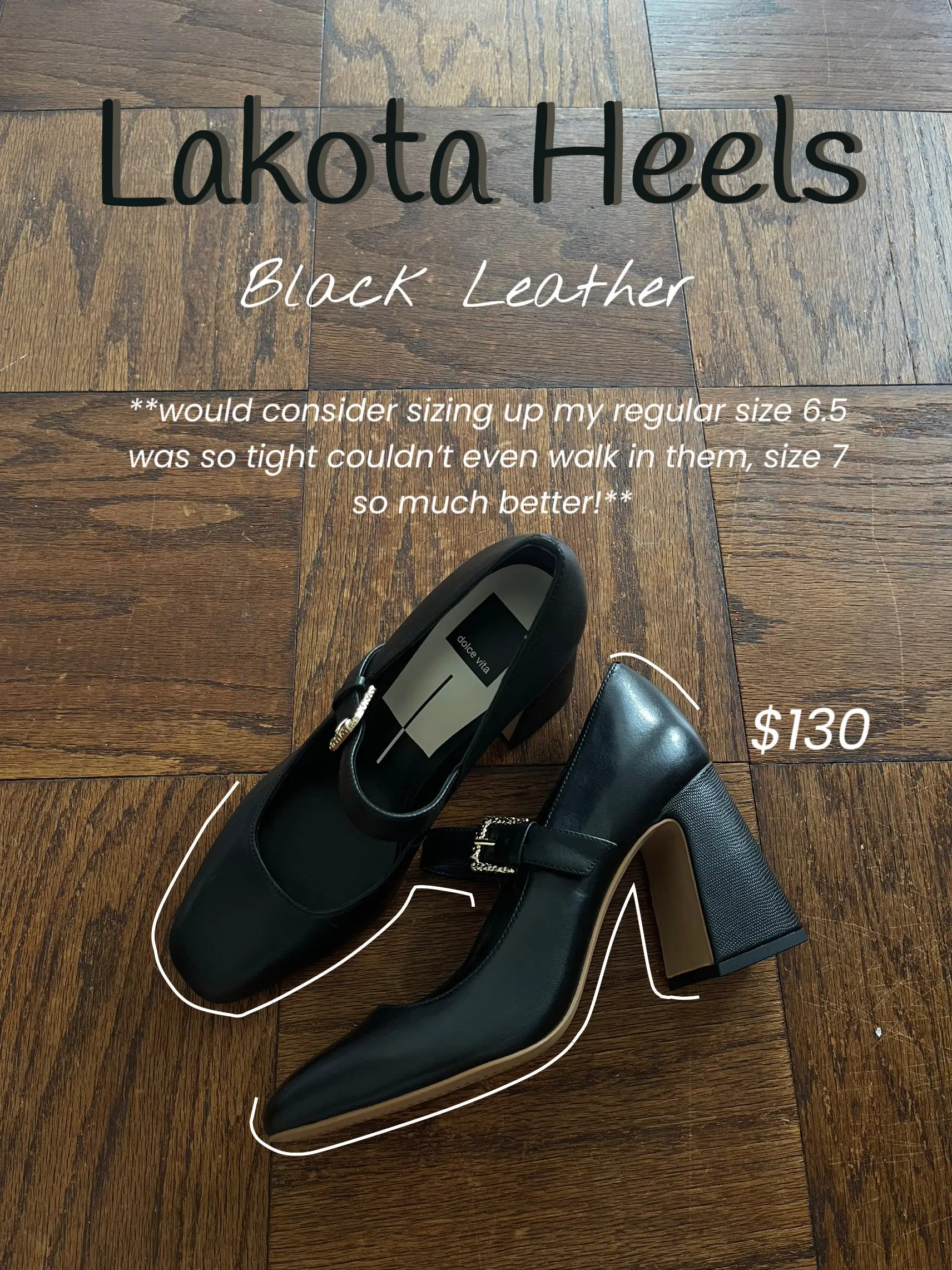 LAKOTA HEELS BLACK LEATHER