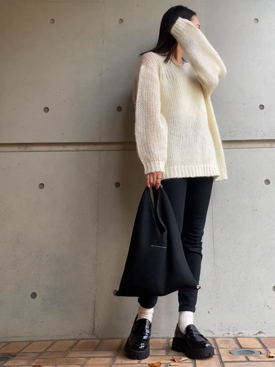 CLANE 】 White Knit Monotone Corde🖤   | Gallery posted by tomomi