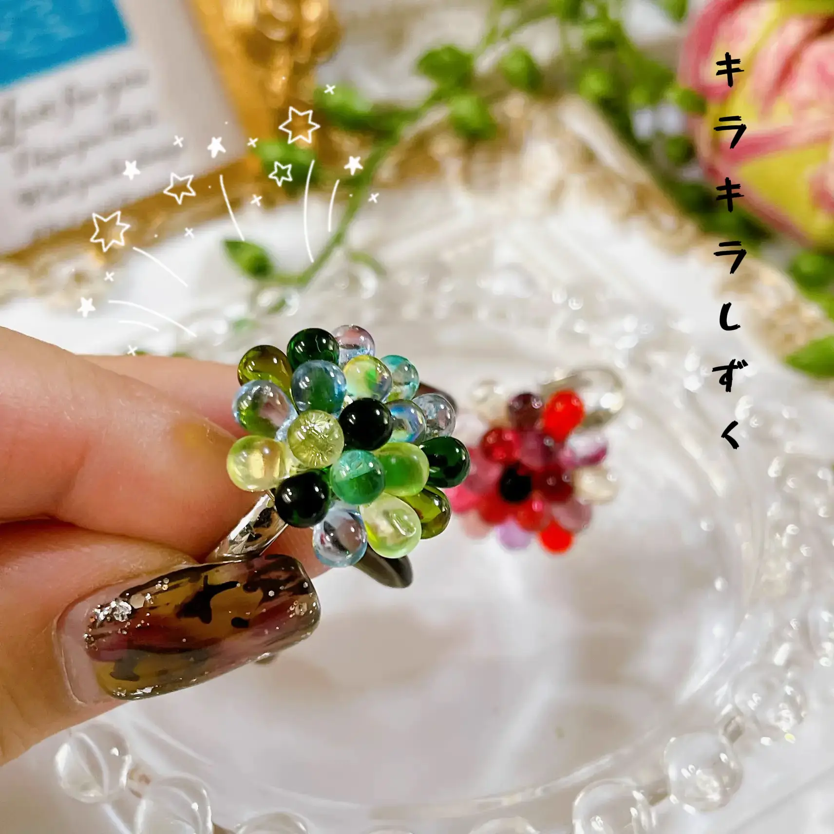 Sparkling drop ring💍 | Gallery posted by KUKUNA/ハンドメイド | Lemon8