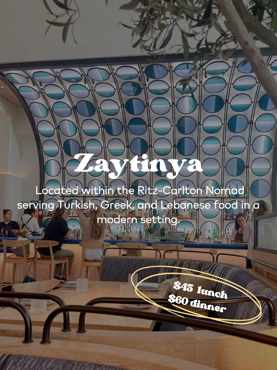 A restaurant with a large dome and a sign that says "Zaytinya".