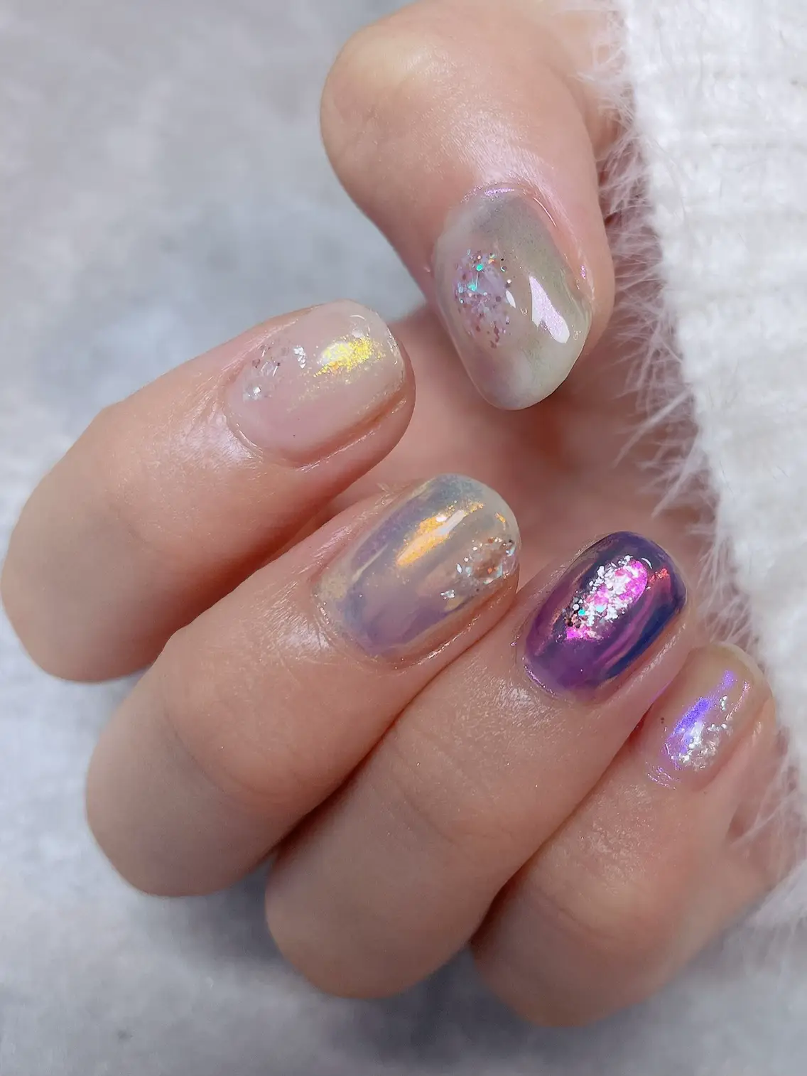 ショートネイル💅ローズ＆うるうるニュアンス | Rie＊セルフネイルが