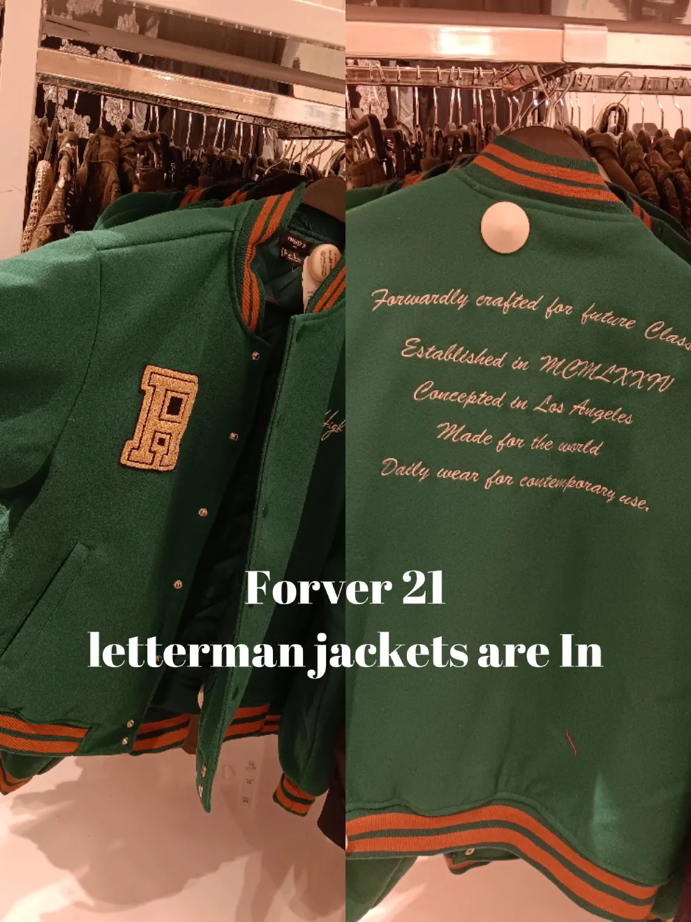 Forever 21 Women's Varsity La Letterman Jacket