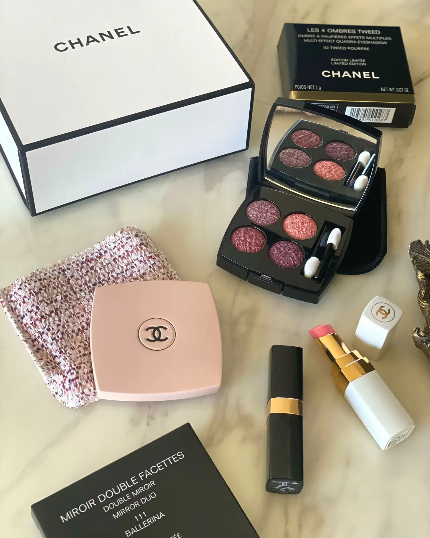 CHANEL multi Les 4 Ombres Tweed Pourpre