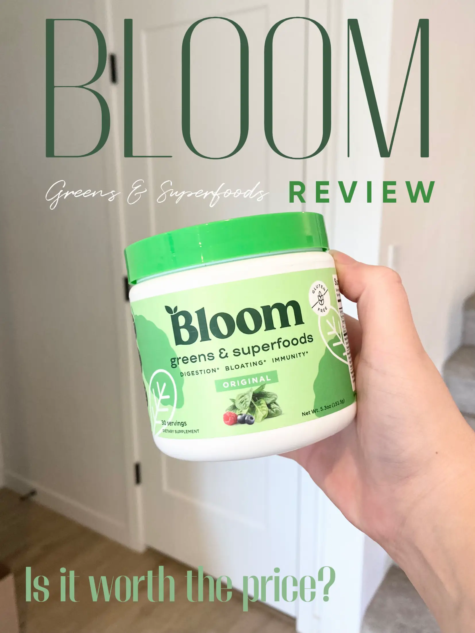 Review of #BLOOM NUTRITION Greens & Superfoods by Jazmin, 7 votes
