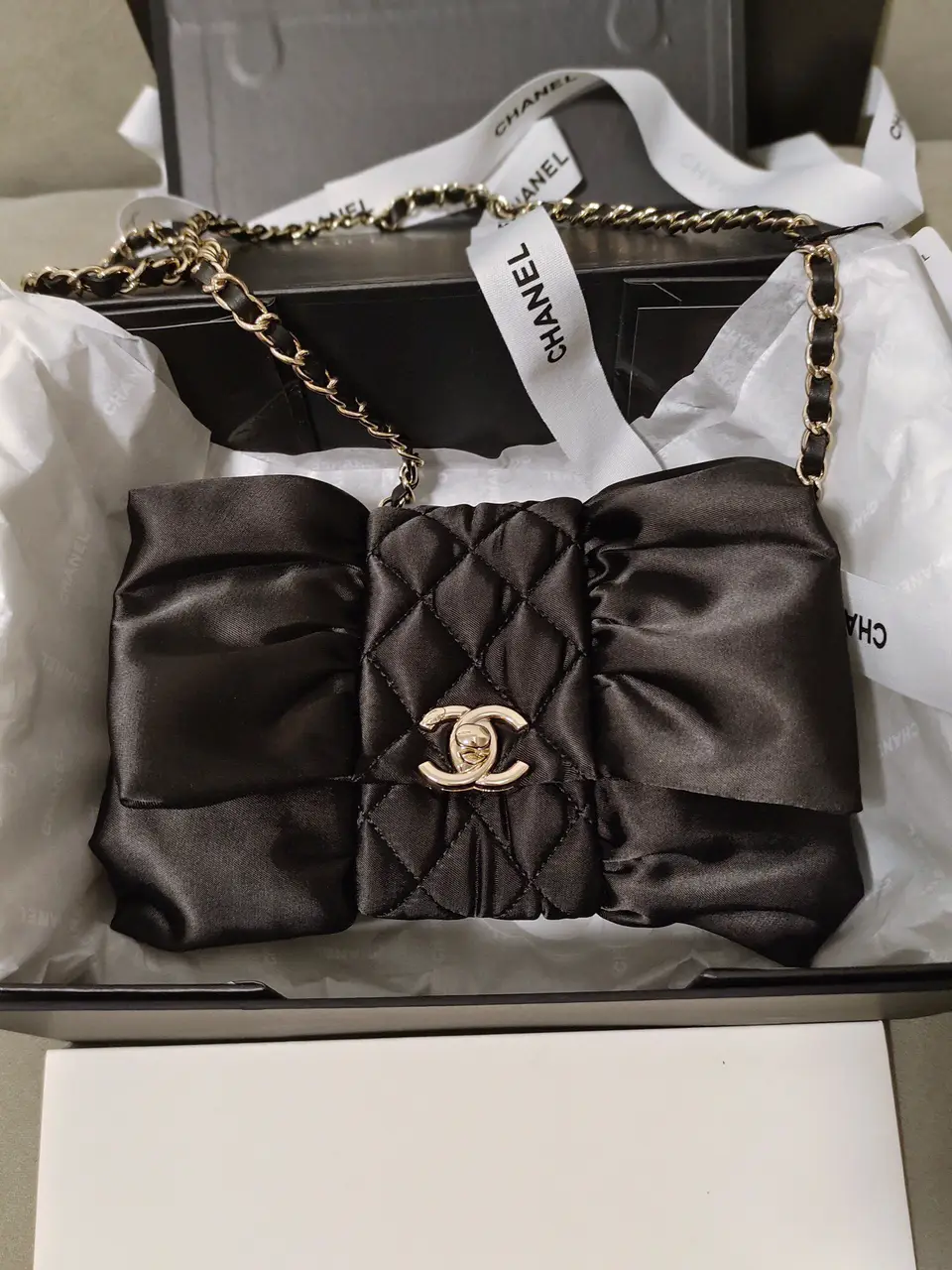 Sell Chanel Mini Crossbody Bag with Ribbon - Black