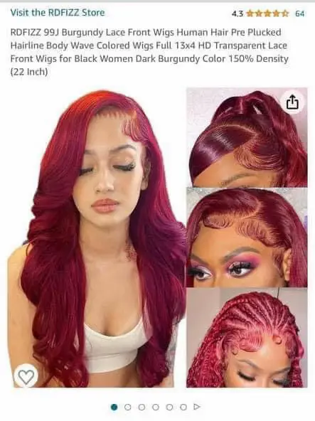  HENGROSE 13x4 99J Burgundy Body Wave Lace Front Wigs Human  Hair 150% Density Wine Red Color Wigs for Women HD Transparent Lace Front  Wigs Human Hair Pre Plucked with Baby